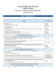 Guide to Slides and Webcasts Public Edition