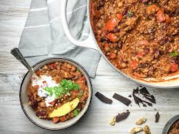 Bean And Buckwheat Chili With Dark Chocolate Heavenlynn Healthy Recipe Unique Chili Recipes Homemade Chili Recipe Chili Recipes