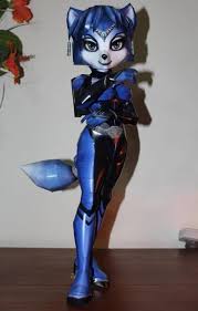 Papermau Star Fox Krystal Fox The Heroine Paper Model By Tysonanthro Star Fox Paper Models Krystal