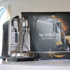 The nespresso creatista certainly does that, it comes in black, champagne or a stainless steel option. Nespresso Creatista Plus Espresso Machine Review Convenient Consistent