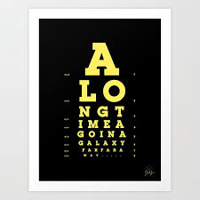 Jed Eye Chart Art Print By Dschwen