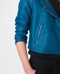 Uniquement les articles disponibles, l'arrivée de votre colis vous sera notifiée. Veste En Simili Cuir Bleu Canard 323174b36a06 Pimkie
