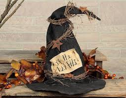 Primitive Witch Hat Decoration Primitive Halloween Decor Primitive Halloween Rustic Halloween
