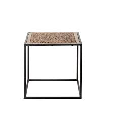 Carved Mango Wood And Black Metal End Table On Maisons Du Monde Take Your Pick From Our Furniture And Accessories And Be In Metal End Tables Home Decor Decor