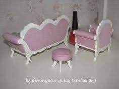 el yapimi minyatur koltuk takimi handmade miniature furniture miniature dollhouse furniture koltuklar furniture pembe