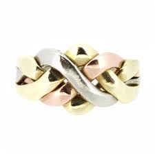 Chain puzzle rings for him. 9ct Yellow Gold White Gold Rose Gold Puzzle Ring Ramsdens Jewellery