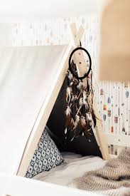 Mint purple dream catcher wall hanging lace dreamcatcher, bedroom wall decor over the bed. Woodland Themed Childrens Kids Bedroom Ideas With Diy Tipi
