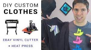 How To Make Custom Clothing Cheap Ebay Vinyl Cutter And Heat Press Youtube