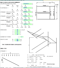 Steel Stair Design Based On Aisc 360 10 Spreadsheet