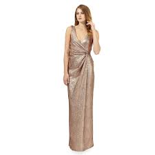 Gold Textured Foil Effect Maxi Dress Dresses Backless Dress Formal Maxi Dress