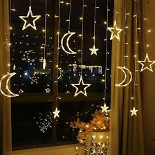 Moon Stars Led Lights Warm White In 2020 Moon Decor Led Lighting Bedroom Fairy Lights Bedroom