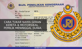 Senarai soalan lazim yang kerap ditanya mengenai maklumat umum, pendaftaran, yuran pelaburan, tuntutan harta, instrumen perancangan harta (hibah amanah dan pengisytiharan amanah) dan perkhidmatan lain yang disediakan oleh amanah saham nasional berhad (asnb). Cara Tukar Nama Geran Kereta Motorsikal Pemilik Meninggal Dunia Edu Bestari