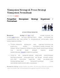 Maybe you would like to learn more about one of these? Doc Manajemen Strategi Proses Strategi Manajemen Perusahaan Pengertian Manajemen Strategi Organisasi Perusahaan Proses Strategi Manajemen Ricky Sandy Bukit Academia Edu
