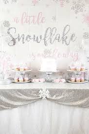 Snowflake Baby Shower Party Ideas Photo 1 Of 11 Winter Baby Shower Themes Snowflake Baby Shower Baby Girl Shower Themes
