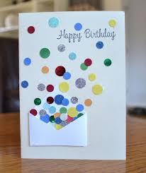 Happy birthday is printed on the face of the card. Greeting Card Homemade Birthday Cards Simple Cards Birthday Cards