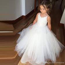 Cheap Flower Girls Dresses Tulle Lace Top Spaghetti Formal Kids Wear For Party 2019 Toddler Gowns From Ourfreedom 56 99 Dhgate Com Flower Girl Dress Lace Long Flower Girl Dresses Flower Girl Dresses Tulle