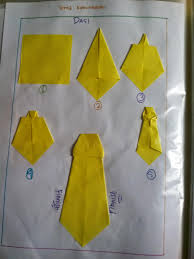Hehehehe.tapi sayang punya saya dasinya kebesaran.tapi gpp lah.yang penting agan n sista dah tau cara buatnya.btw origami ini bisa agan. Origami Tema Keluargaku Cara Golden