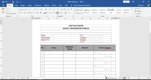 List of attendees, power of attorney. Download Contoh Format Daftar Hadir Pertemuan Atau Rapat Di Ms Word Salam Literasi