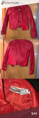 Newport News Red Leather Jacket Red Leather Jacket Leather Jacket Jackets