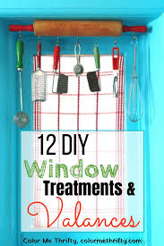 Window valances are drapes that hang on the upper part of the window. 12 Diy Window Treatments Valances Color Me Thrifty