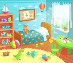 Anyone can create photorealistic 3d renders of the interiors they have designed. Cartoon Kids Bedroom Interior By Tartila Graphicriver