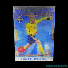 Considering the multiple upgrades he's received in his career it is a little odd that his base gold card is rated so poorly. 2018 Ampir Fifa World Cup Soccer Mm19 Emil Forsberg Team Sweden 25 Ampir Trading Cards