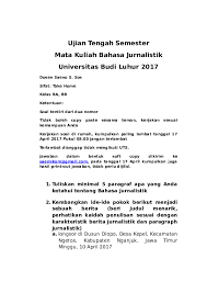 We did not find results for: Doc Ujian Tengah Semester Bahasa Jurnalistik Adelia Syahputri Academia Edu