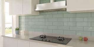 Red splashback white kitchen ideas : Windsor Sage Gloss Ceramic Wall Tile Pack Of 30 L 300mm W 100mm Diy At B Q
