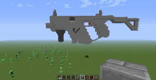 Simple guns is a mod created by lucasmcpe_br and the textures used are made by minecrave. Minecraft Kriss Vector Machine Gun Minecraft Map