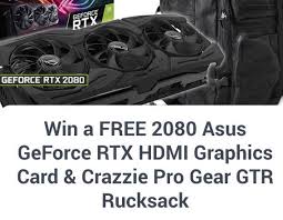 Win A 1 000 00 2080 Asus Geforce Rtx Hdmi Graphics Card Crazzie Pro Gear Gtr Rucksack Your Pc Will Be Singing With This New Graph Graphic Card Asus Graphic