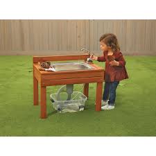 Mud kitchens are exciting, messy, creative areas to play. Excellerations Outdoor Toddler Mud Kitchen