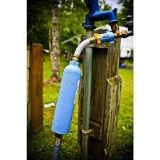 Hose bibs (garden hose spigot); Camco Tastepure Water Filter Kdf With Flexible Hose Protector 40043 The Home Depot