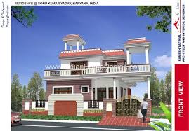 3d Exterior View Of North Indian Style House Kohima Architecture Design Portfolio House Designs Exterior Indian Home Design Indian House Exterior Design