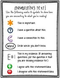 Annotating Text For Close Reading Student Handout 3rd 5th Grade