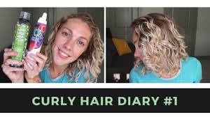 How to style curly hair: Curly Hair Diary 1 Two Gels Mousse And Hairspray Youtube