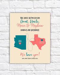 Diy Birthday Gift For Uncle Aunt Uncle Niece Nephew Gifts Custom Maps Long Distance Etsy Christmas Presents For Aunts Aunt Gifts Nephew Gifts