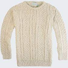 Parcourez la rubrique vêtements en lin pour homme. Pull Irlandais Beige Coton Et Lin The Original Aran Company
