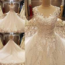 Cheap Crystal Wedding Gown Buy Quality Wedding Gowns Directly From China Wedding D Ball Gown Wedding Dress Short Sleeve Wedding Dress Short Lace Wedding Dress