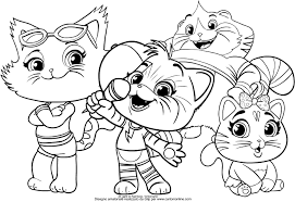 Coloring pages anime request naomi 999 bff practice color combinations, shading and blends. 44 Cats Coloring Pages