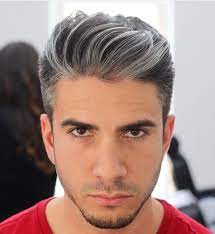 Brushed Back Salt And Pepper Hairstyle Medium Hair Styles Mens Hairstyles Medium Grey Hair Men