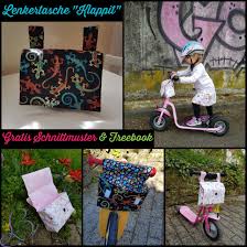 Taschen und täschchen kann man gar nicht genug gratis schnittmuster herunterladen und losnähen. Gratis Schnittmuster Mit Freebook Allround Lenkertasche Klappit Eine Fur Alles Von Laufrad Dreirad Fahrrad Bis Roller Selbst Die Frau Do It Yourselfies Diy Handarbeiten
