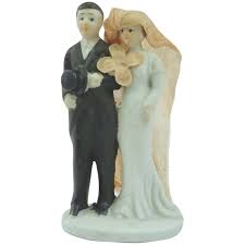 Old Bisque Wedding Cake Topper 1920s Top Hat And Veil Vintage Wedding Cake Topper Wedding Cake Toppers Wedding Cakes