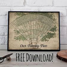 free download printable 6 generation custom family tree fan