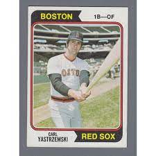 I have the following carl yastrzemski cards for sale. 1974 Topps 280 Carl Yastrzemski Boston Red Sox Baseball Card Ex Mt