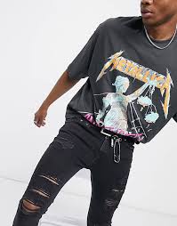 Free delivery on all uk orders over £50. Asos Design Metallica Oversize T Shirt Asos