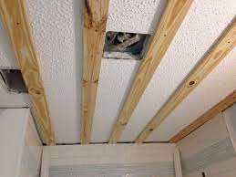 Run Fir Strips Opposite Direction Of Ceiling Joists And Nail Directly Into Joists Grow Lights Ceiling Beadboard Ceiling