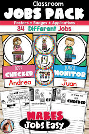 Classroom Jobs Applications Posters And Badges Classroom Jobs Class Jobs Classroom Job Application