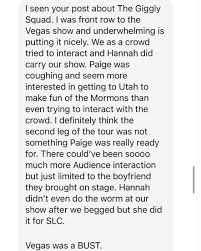 I know this sounds very mean. But please hear me out… Paige blamed her  anxiety