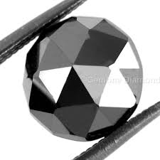 Brilliant Loose 2 Carat Rose Cut Black Diamond In Aaa Quality For Antique Style Engagement Ring