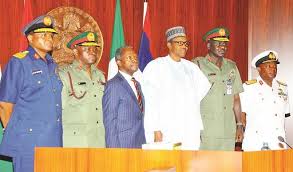 Image result for buhari meet security chiefs